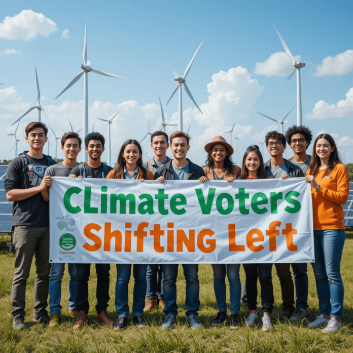 Diverse climate voters unite under Green Party banner for climate action in 2025.