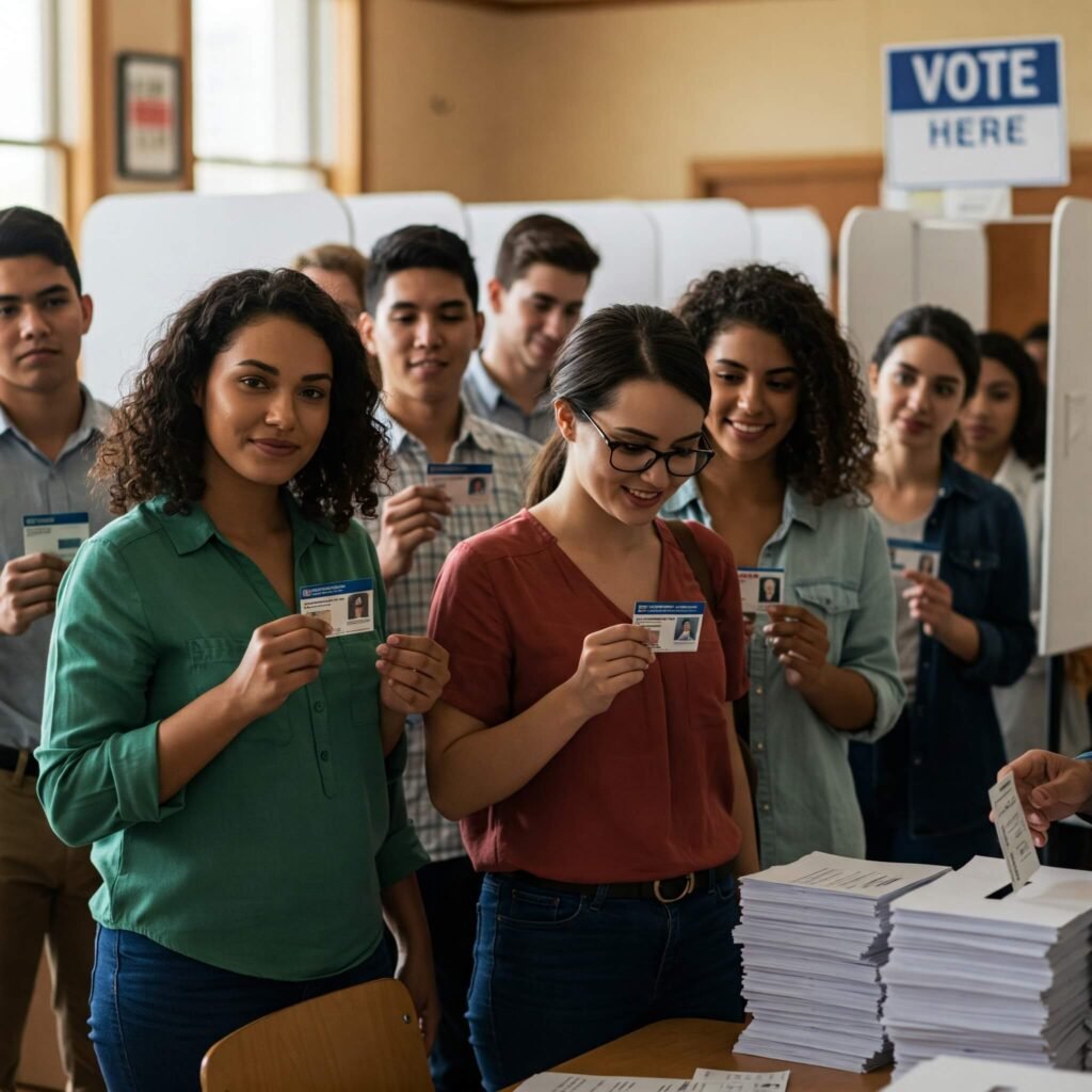 Voters in Line