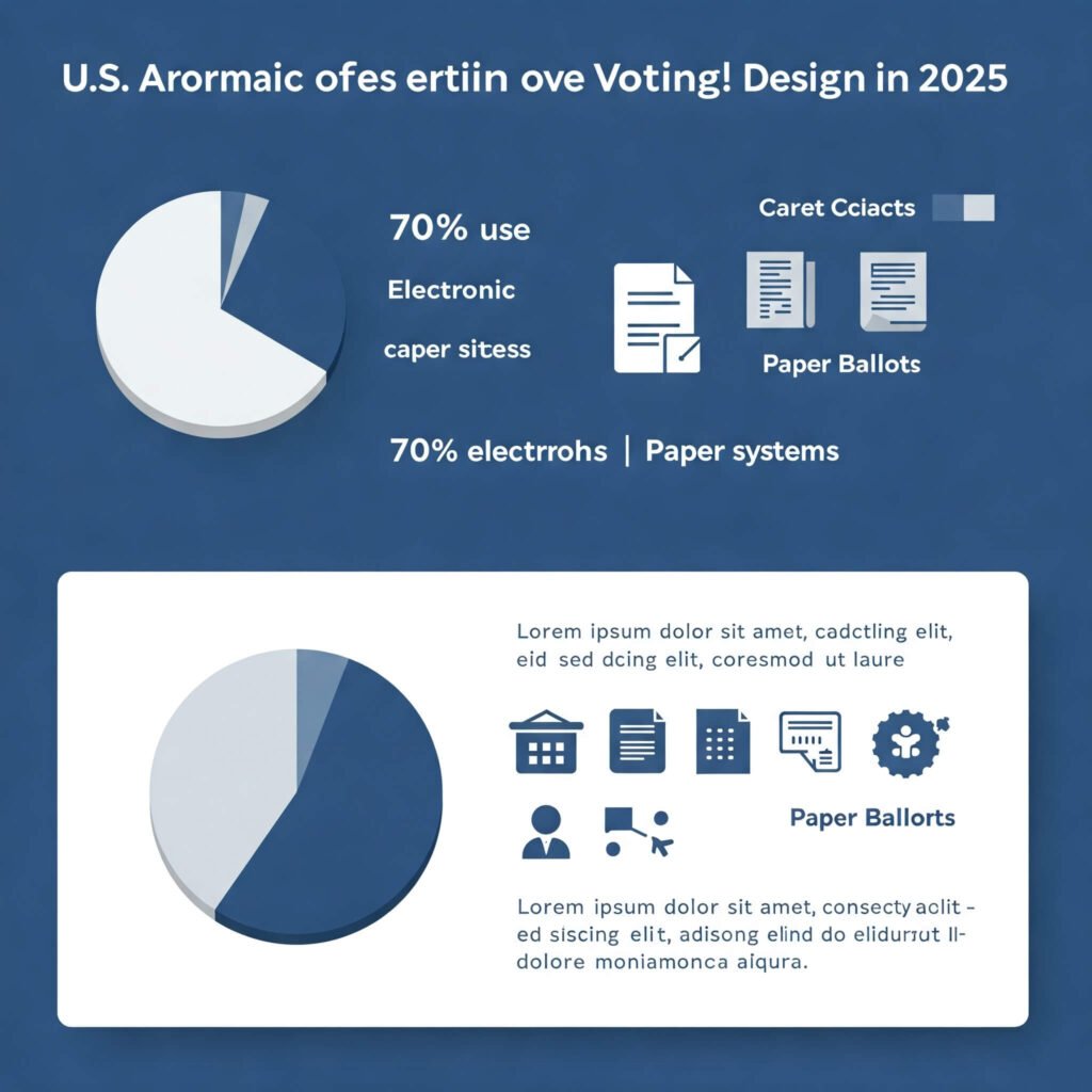 U.S. voting methods in 2025 infographic.