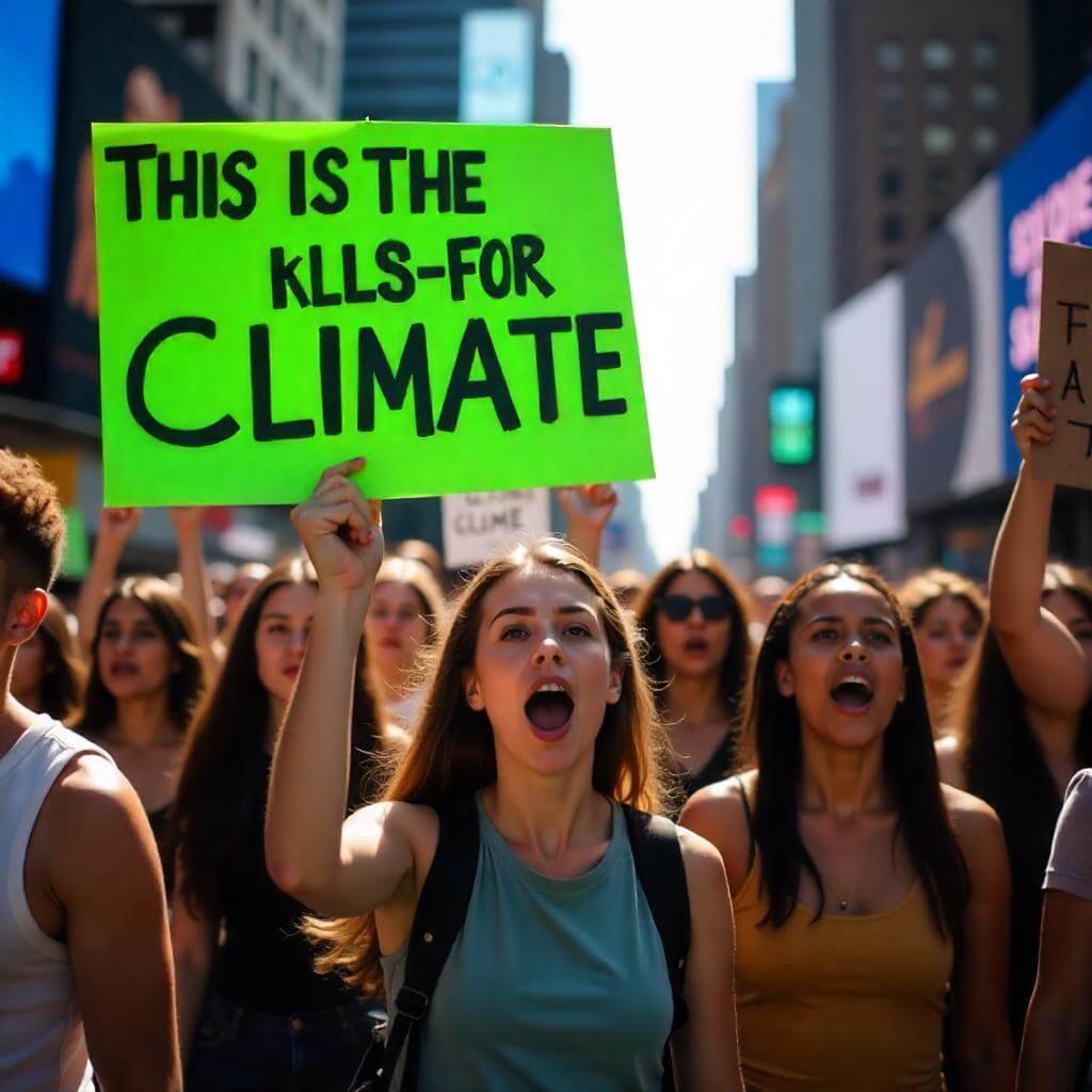 Youth-led climate protest.