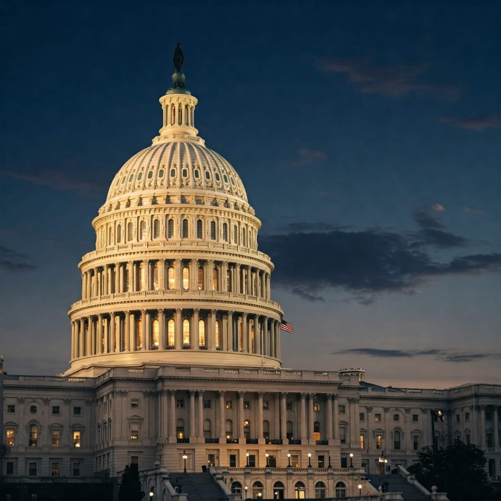 US Capitol Building at Dusk