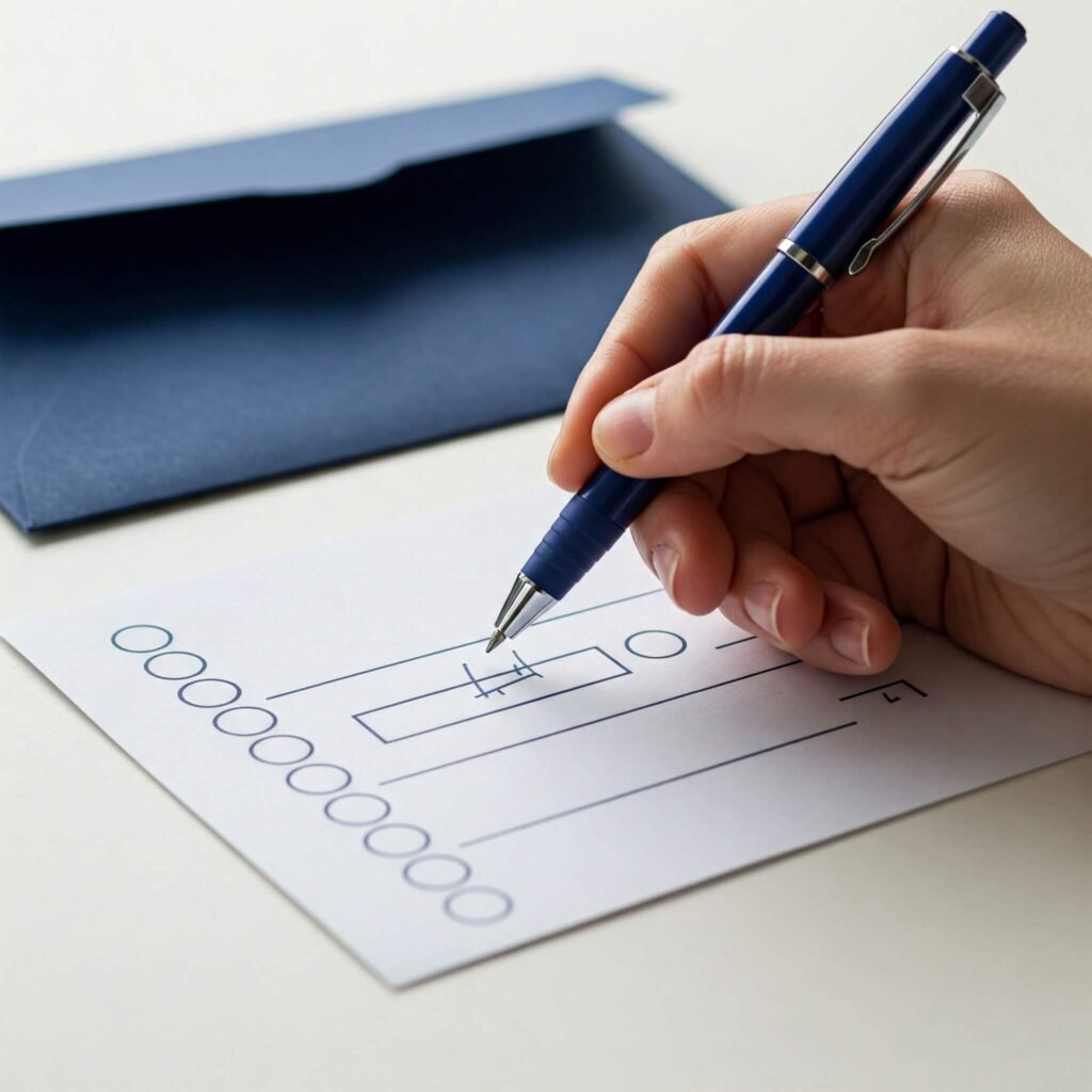 Completing a ballot
