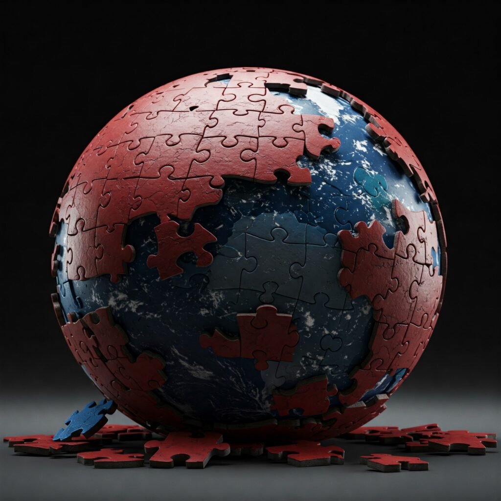 Fractured globe puzzle tension