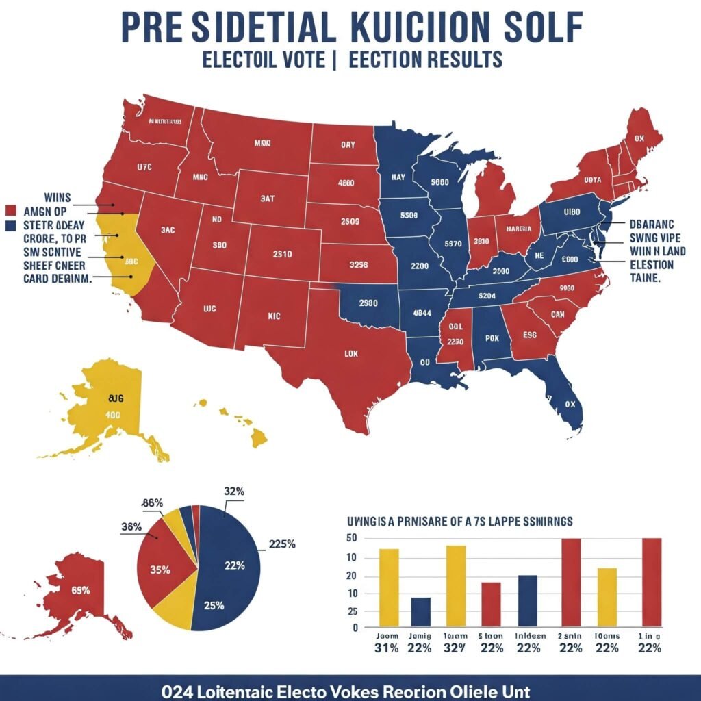 "Bar chart comparing electoral votes of seven swing states in the US 2024 election."