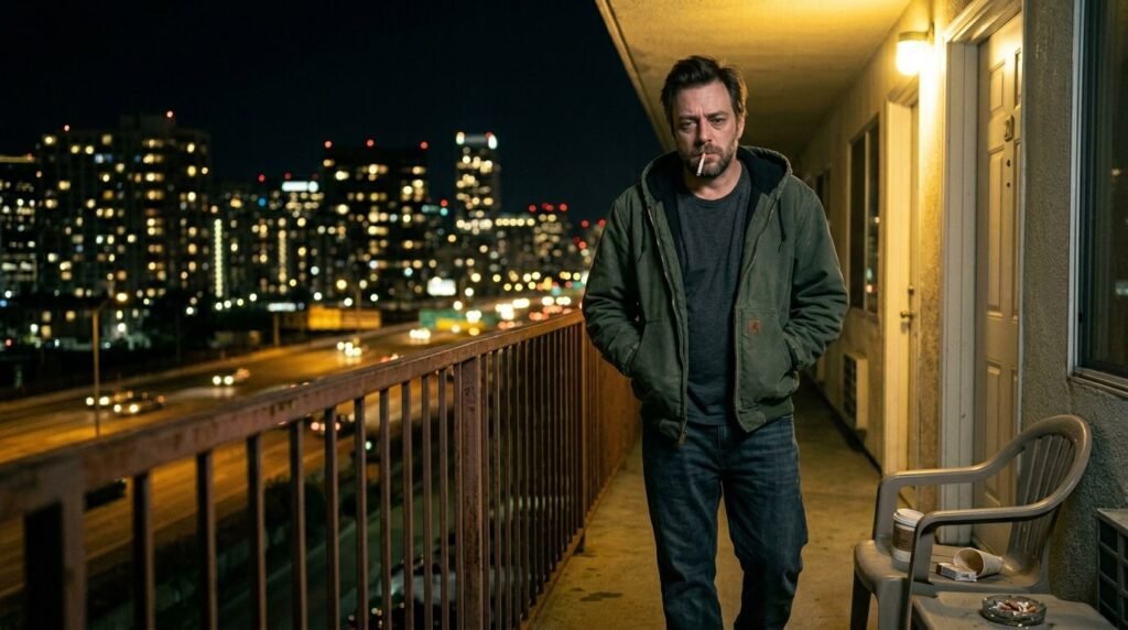 Rally sign: donkey in glasses reading manifesto, crimson and lime green.