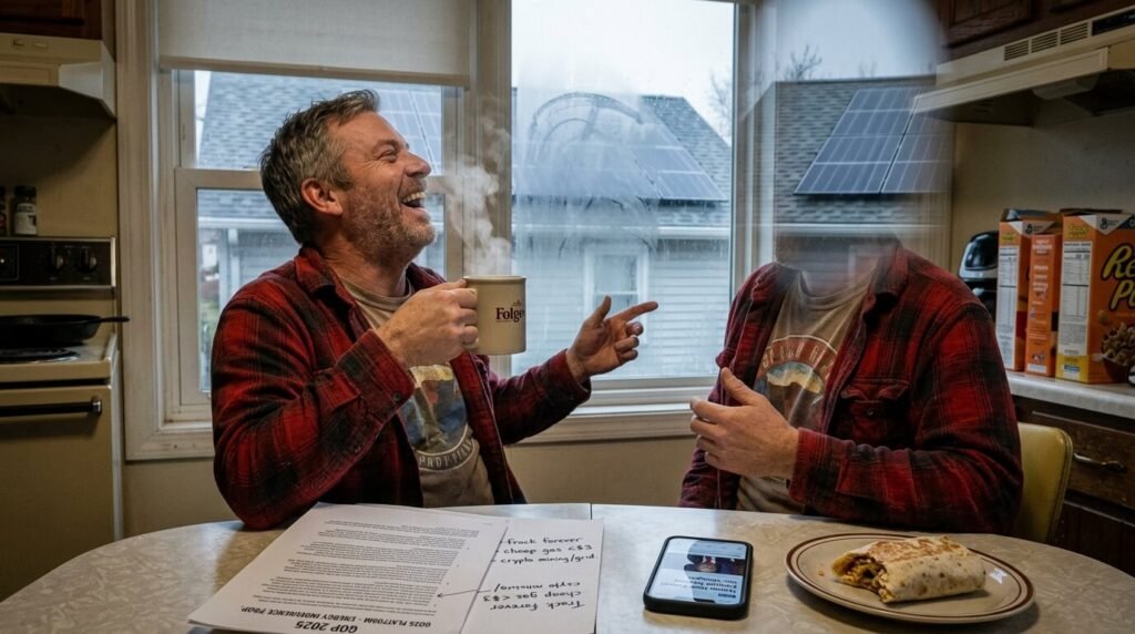 The social stuff in the GOP 2025 platform—school choice, work-for-aid rules, and “pro-family” tax credits—hit me hard over my sad Cheerios breakfast